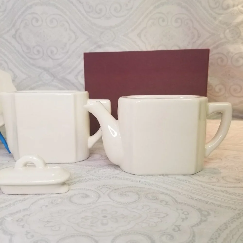 NIB Restoration Hardware Tea For Two Gift Set Teapots